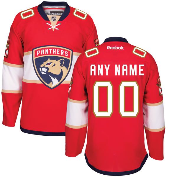 Men Florida Panthers Reebok Red Home Premier Custom NHL Jersey